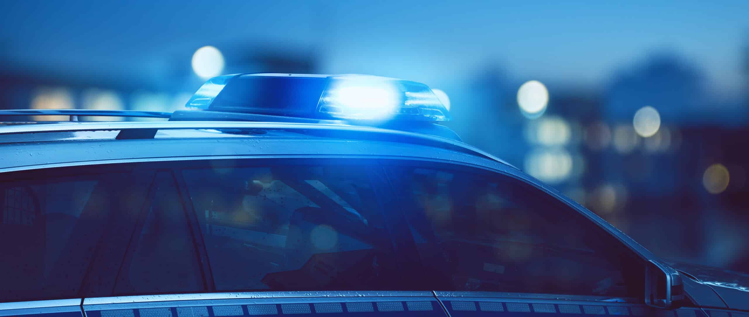 Polizeiauto im Einsatz